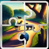 Cats and Dogs Slide Puzzle