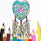 Coloring Book: Heart Dreamcatcher